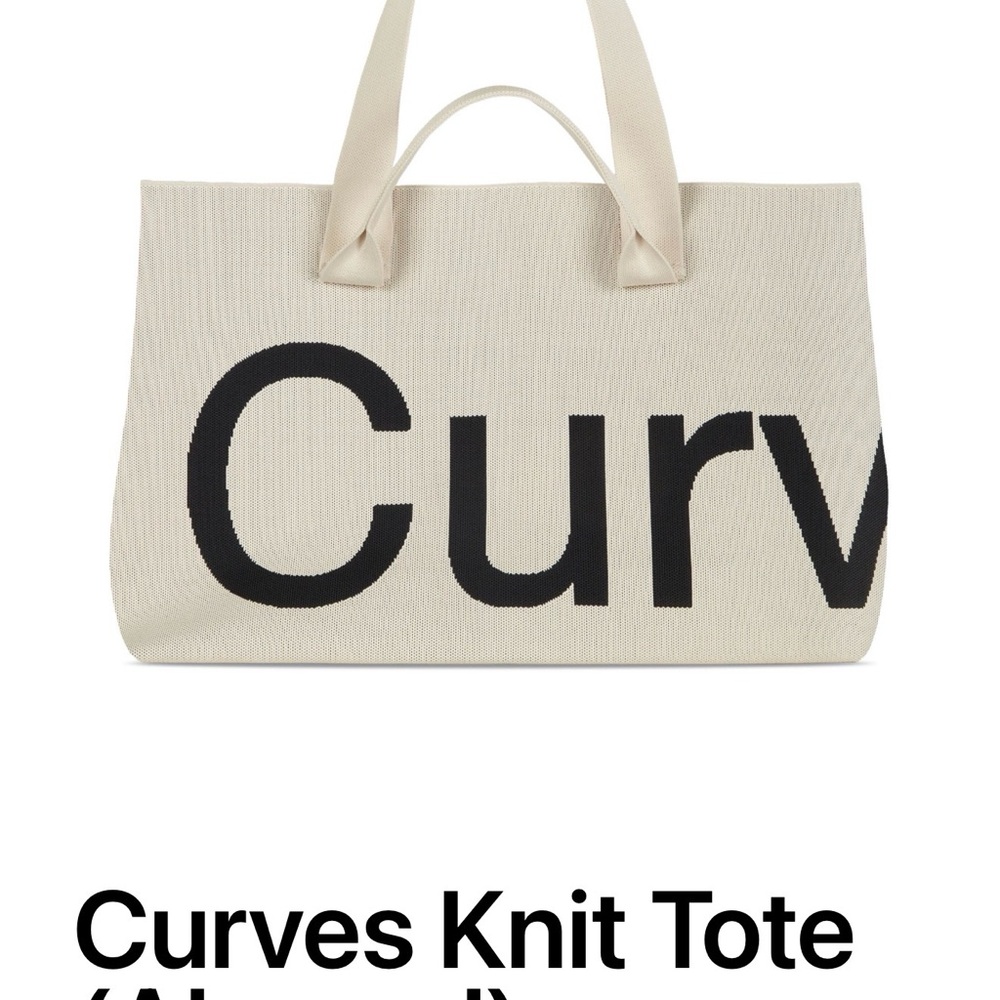 Curves Knit Tote in Almond NWT